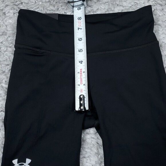 Under Armour Black Mileage Run Capris Cropped Running Leggings Heatgear Size XS - Picture 9 of 9